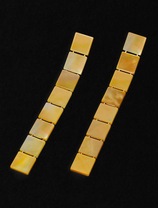 Long Aurora Earrings, yellow